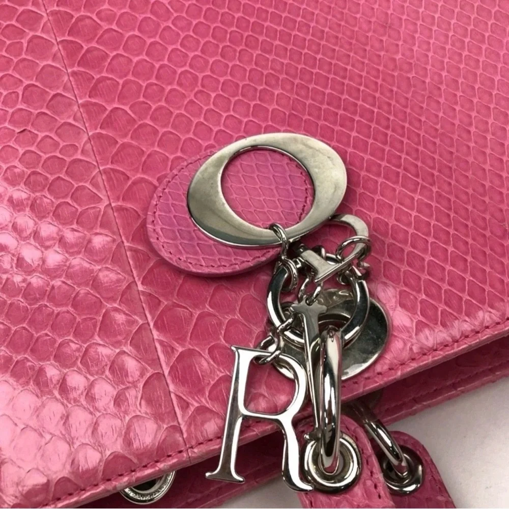 Dior Large Lady Dior Python 2Way Bag - Picture 14 of 16